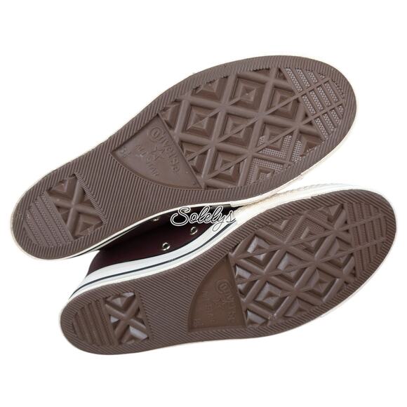 Converse CTAS Platform Hidden Wedge Red Bloodstone Leather Sneaker Womens 8.5 - Picture 7 of 11